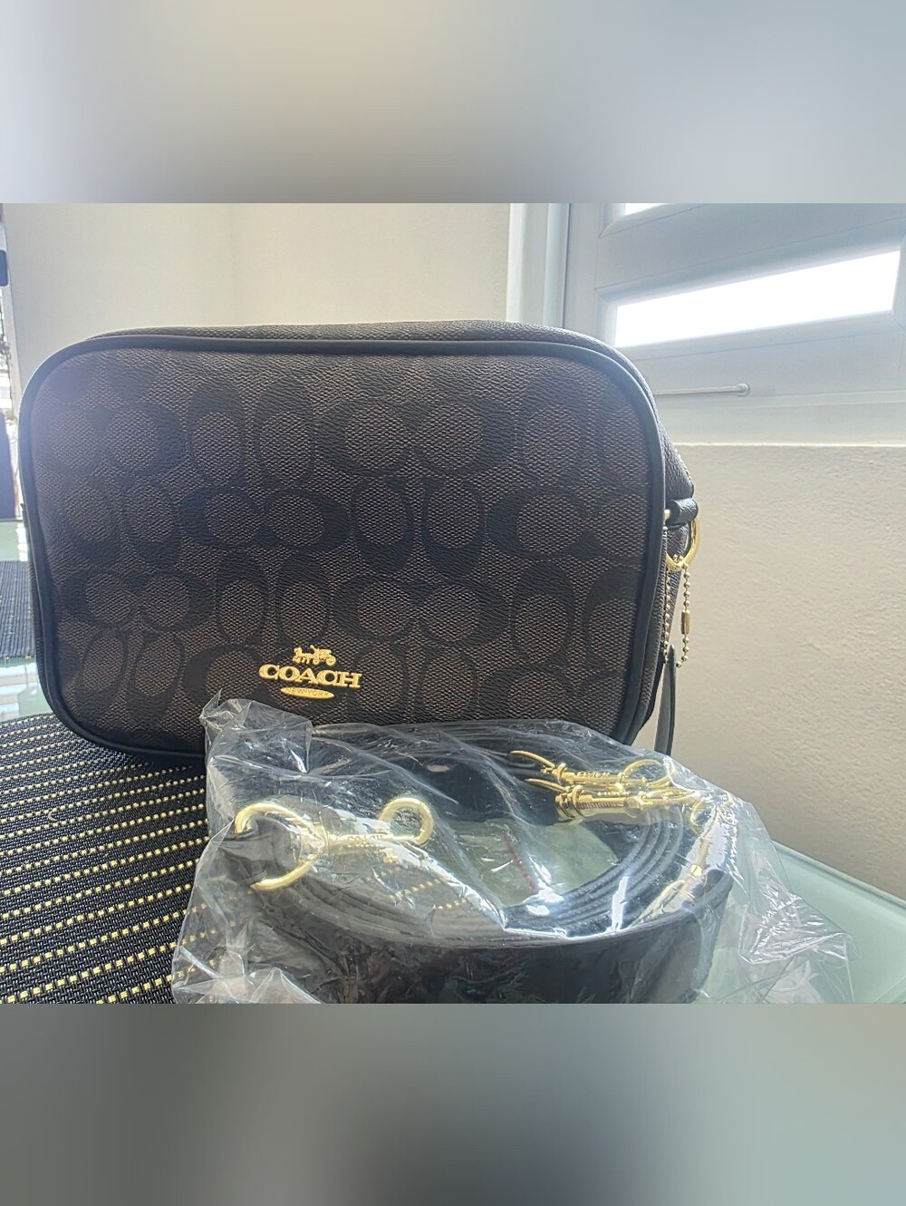 Crossbody Coach Doble Zipper.